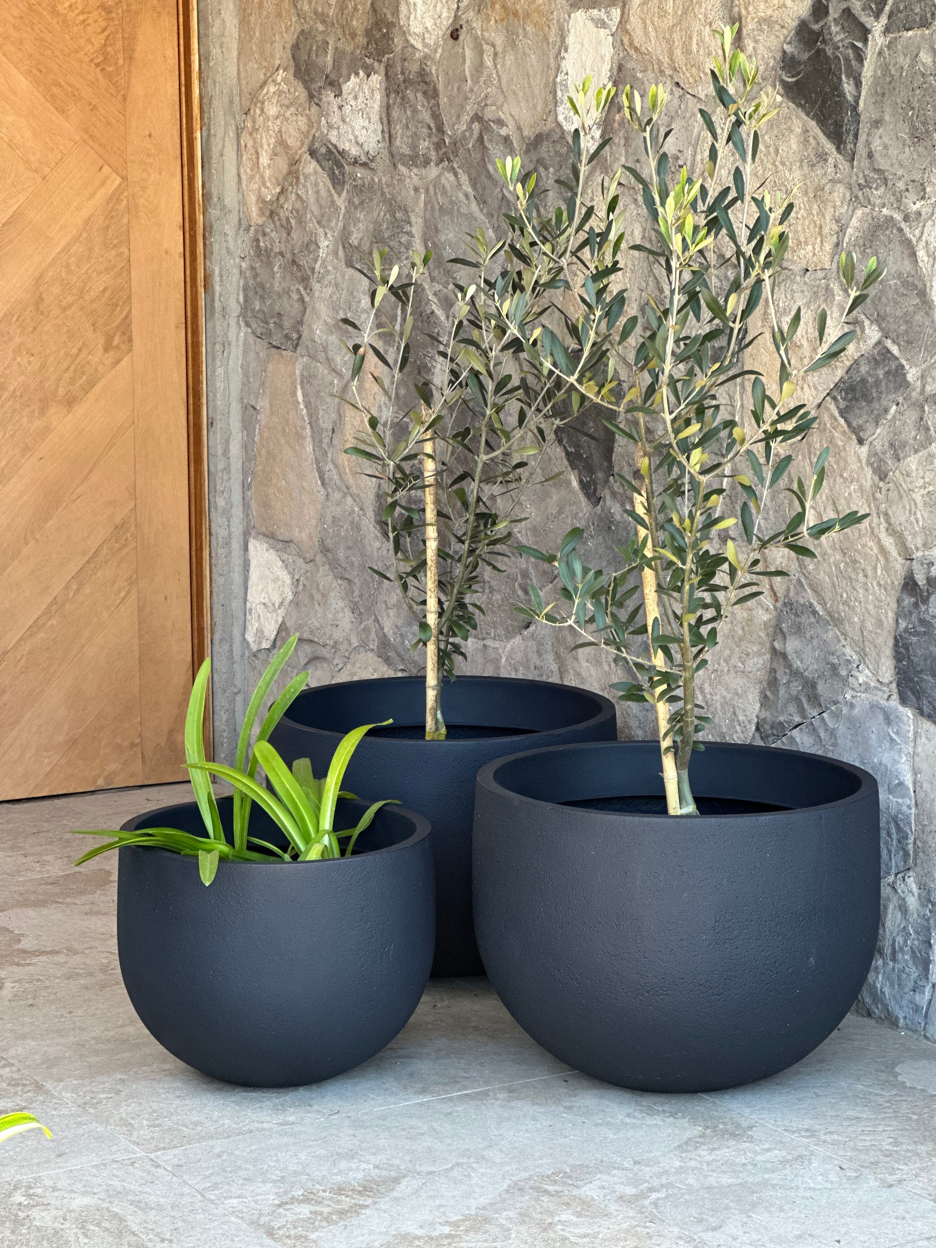 Rustic Round Grafito