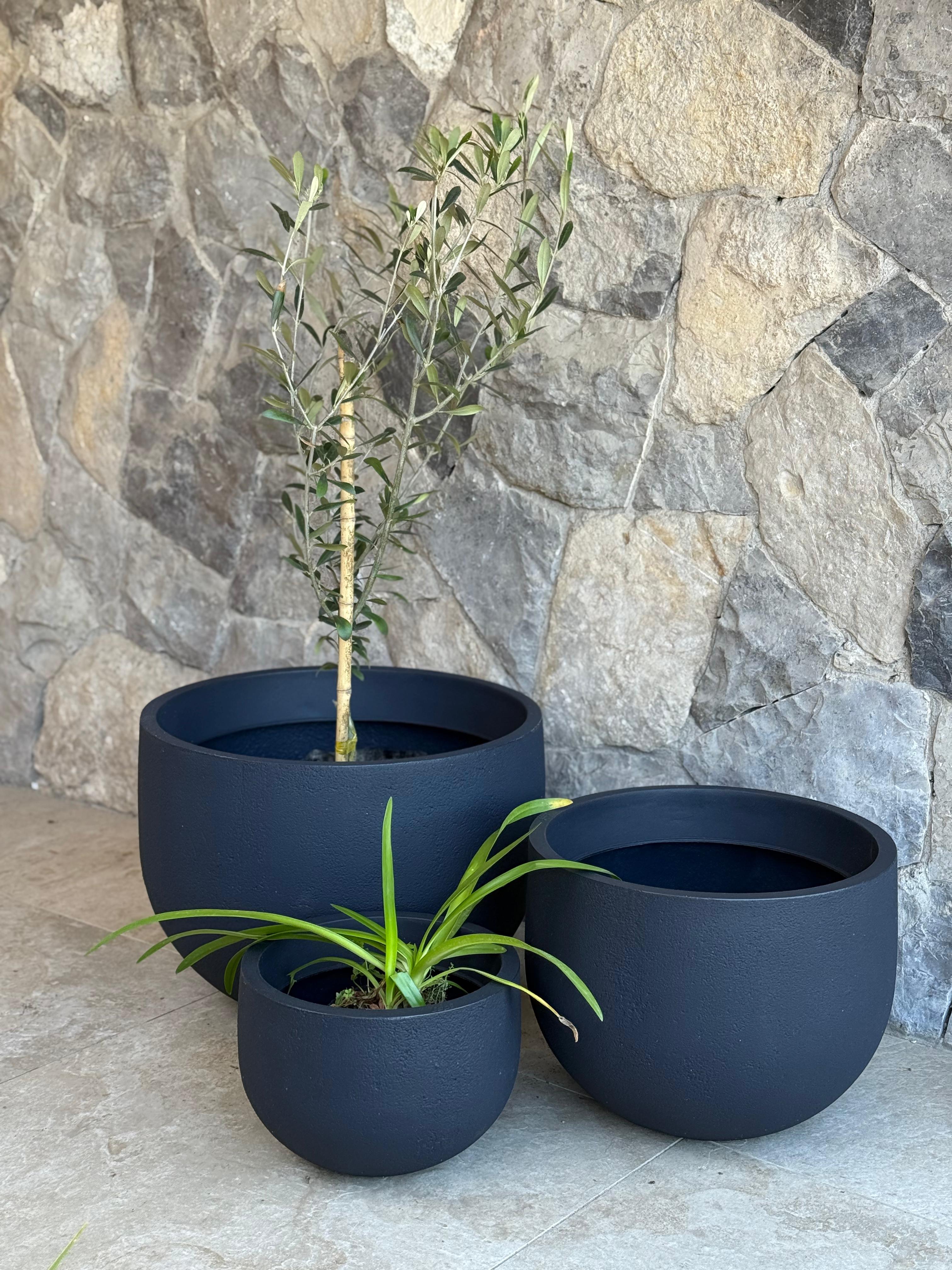 Rustic Round Grafito