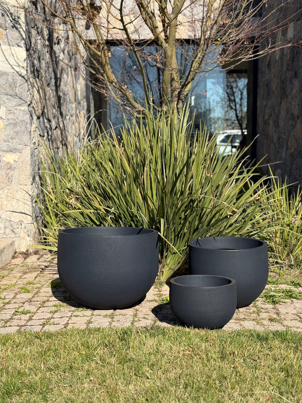 Rustic Round Grafito